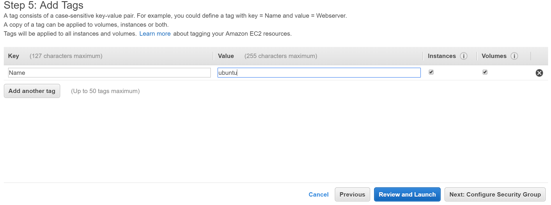 Add Tags in AWS