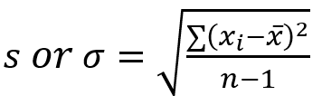 Formula of Standard Deviation